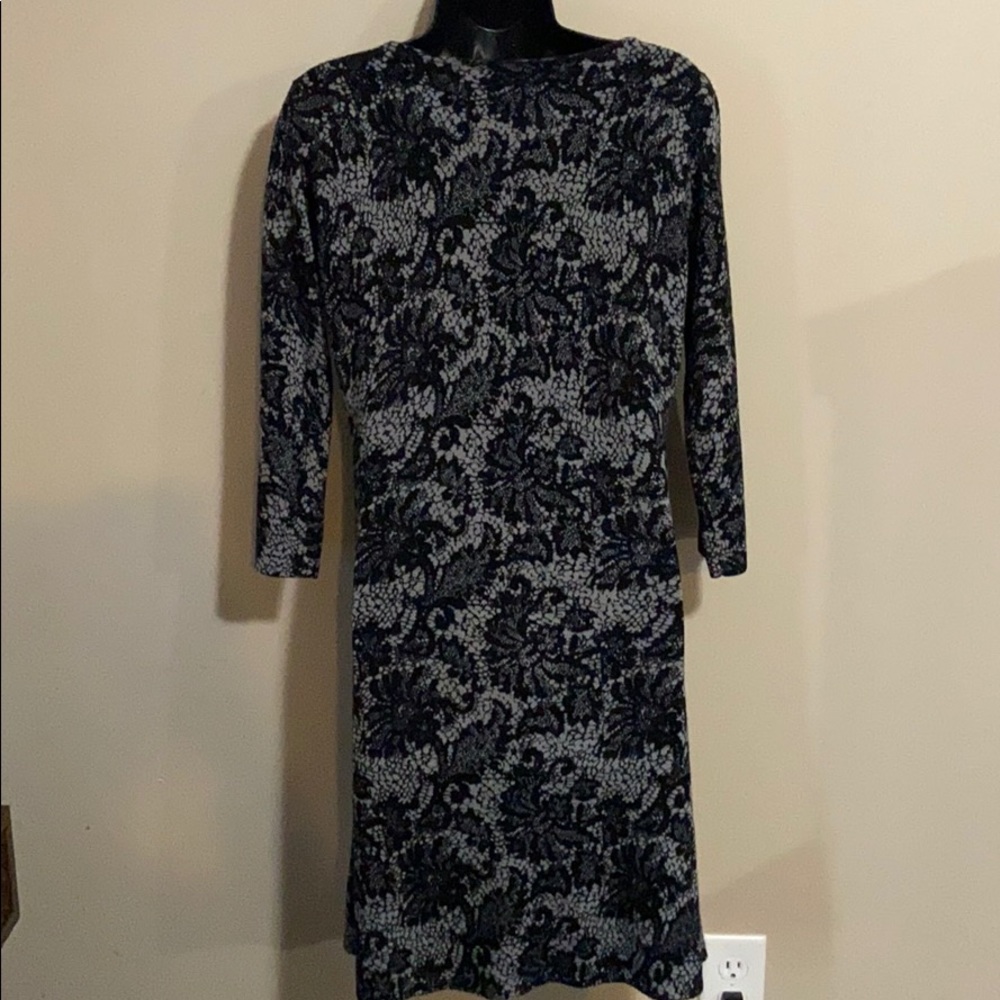 Soft Surrounding Black Grey Knit Dress Medium - image 3